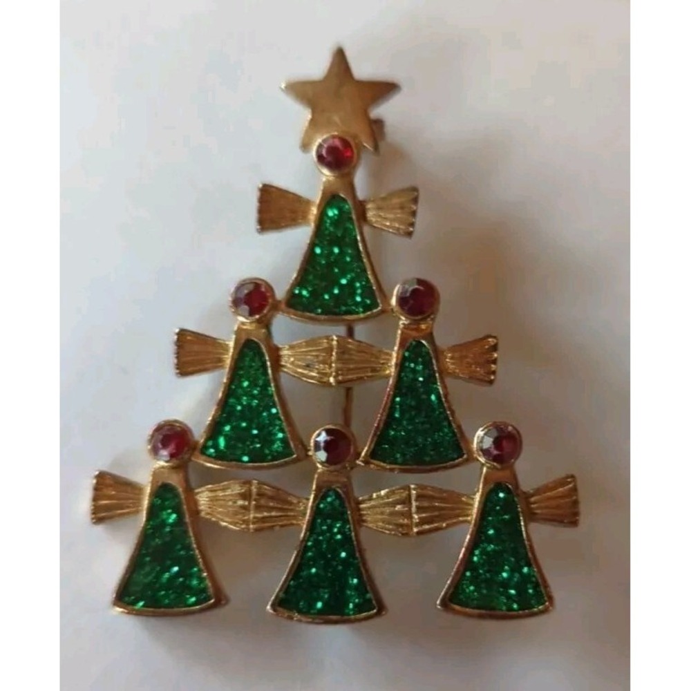 Vintage Christmas‎  Holiday Retro Brooch Pin Very Pretty